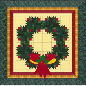 Christmas Wreath Quilt Printed Pattern