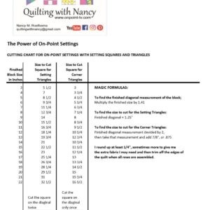 On-Point Settings Chart